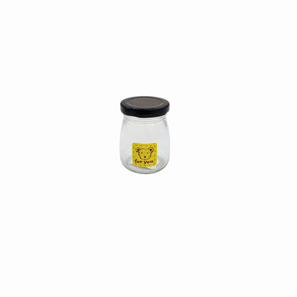 Mini Glass Storage Jars with Black Screw-On Lids – (3 Sizes: 100ml / 150ml / 200ml)