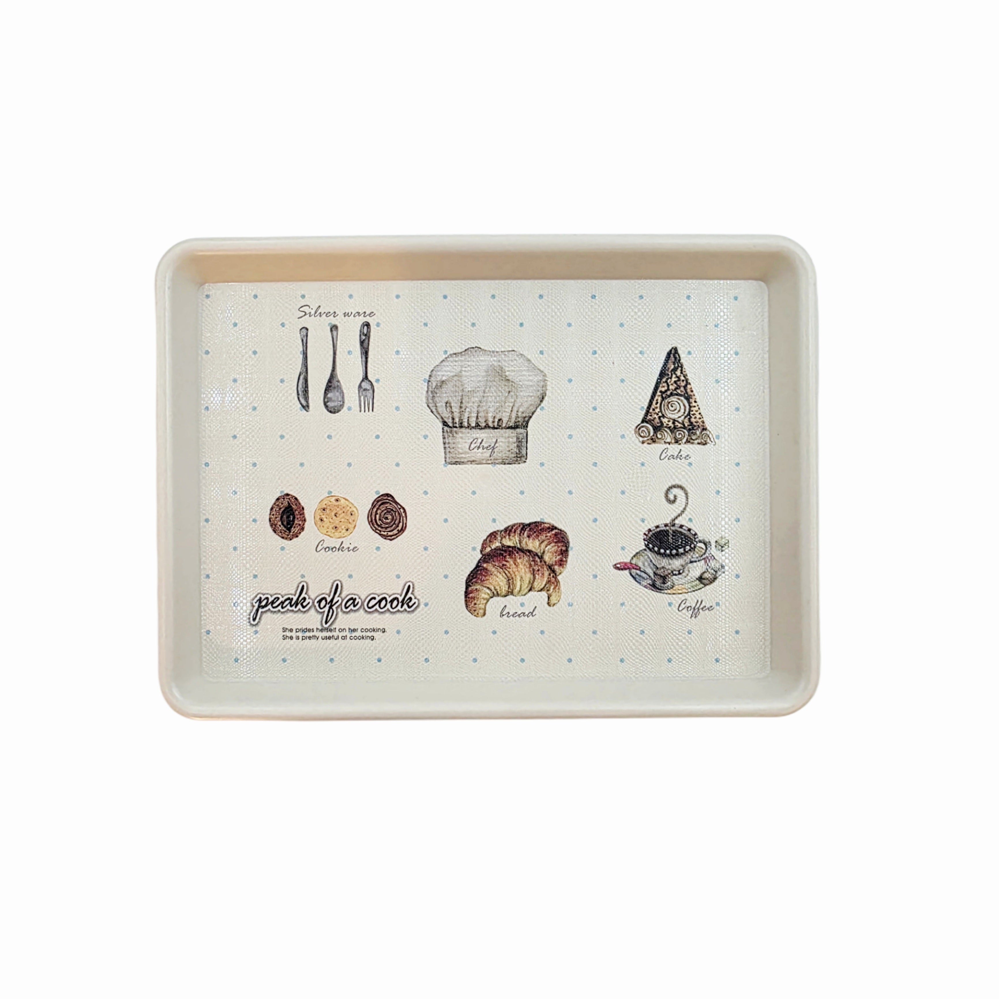 Chef's Bakery/Cafe Serving Trays - Grip Lined - 3 Sizes (Small, Medium, Large) - Made in Korea - Lightweight