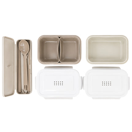 Komax Lunchmate Daily Lunch Box Set with Insulated Carry Bag, Utensils & 2 Food Containers - Made in Korea