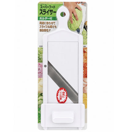 Shimomura Adjustable Thickness Vegetable Mandoline Slicer with Safety Holder - Made in Japan