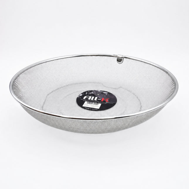 ALL-K Premium Stainless Steel Fine Mesh Drying Tray & Colander Basket (Chaeban) – 2 Sizes (15.75" or 17.75") – Made in Korea