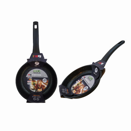Mommycook 6-Layer Marble Coating Frying Pan with Heat-Resistant Handle (4 Sizes) - Made in Korea