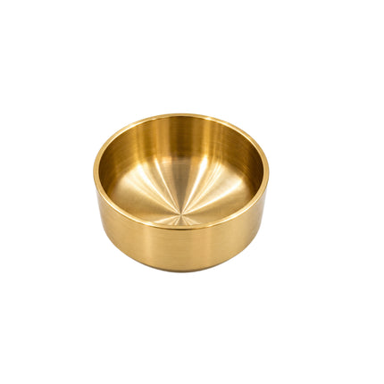 Traditional Korean Gold Titanium-Coated Stainless Steel Serving Bowl – Double-Wall Vacuum Insulated – 2 Sizes (4.1" or 5.5")