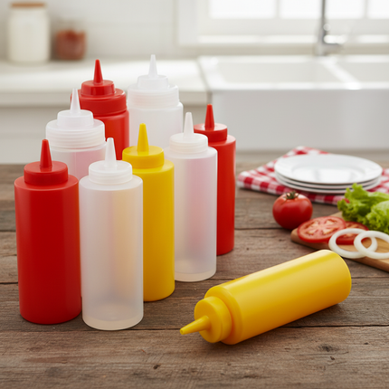 Plastic Condiment/Sauce Squeeze Bottles