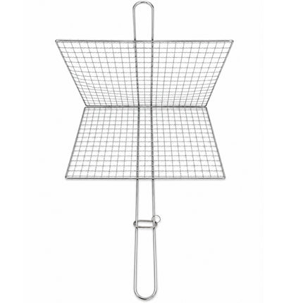 Kaizen Stainless Steel Locking Long Handle BBQ Grill Basket – 2 Sizes (Small or Large)
