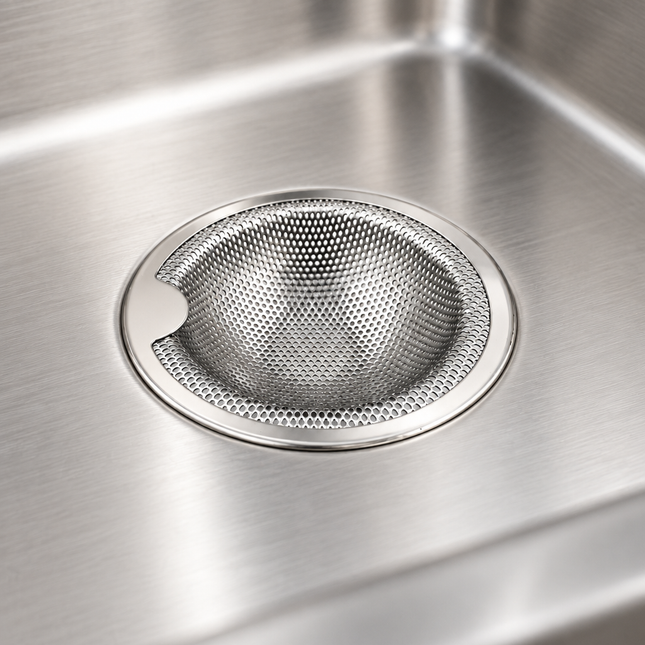 Haodex 304 Stainless Steel Sink Strainer Drain Basket With Lift Tab - 3 Sizes