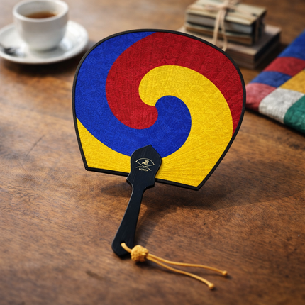 Premium Traditional Korean Taegeuk Hand Fan (Buchae) – Made in Korea