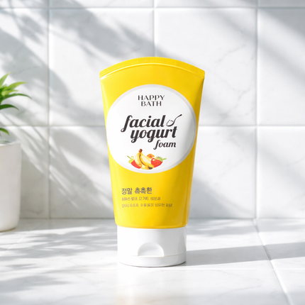 Happy Bath Facial Yogurt Foam (Facial Foam Cleanser - 250g - Made in Korea)