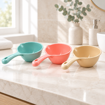 Plastic Water Ladle & Scoop with Pour Spout - 3 Colors