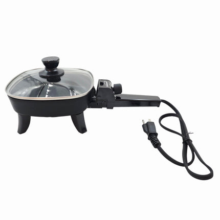 Brentwood Portable 6" Electric Skillet with Glass Lid – Compact Nonstick Cooking Pan