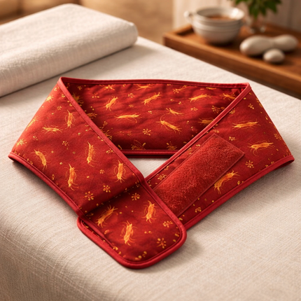 Dana Eun Red Ginseng Hot & Cold Therapy Waist Wrap - Removable Heat Pack with Velcro Straps - Approx. 46" Long - Made in Korea