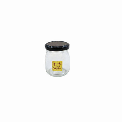 Mini Glass Storage Jars with Black Screw-On Lids – (3 Sizes: 100ml / 150ml / 200ml)