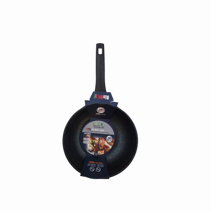 Mommycook 6-Layer Marble Coating Wok Pan with Heat-Resistant Handle (4 Sizes) - Made in Korea