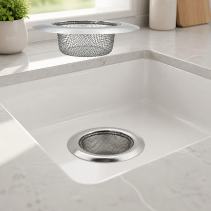 JOYCOOK Stainless Steel Sink Drain Strainer with Flexible Mesh Basket – 4.5 in.