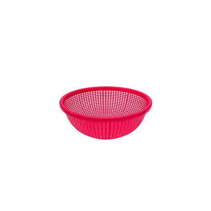 Compact Plastic Mesh Drain Basket Colander - 2 Colors (Blue or Red) - 2 Sizes (6.9" or 8.3") - Made in Korea