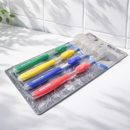 Nano Silver Premium Toothbrush Set (4-Pack) – Ultra Soft Micro Bristles – Deep Clean