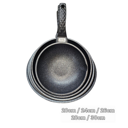 Ace Cook “Supr” 5-Layer Nano Marble Nonstick Wok Pan (7 Sizes) – Made in Korea