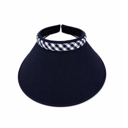 Plaid Sun Cap Visor – Wide Brim Sun Visor, Soft Padded Headband, Adjustable Stretch Fit (3 Colors)