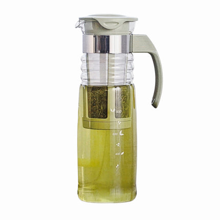Hario Cold Brew Tea Pot (1.2L / 40.6 oz) – Heatproof Glass Cold Brew Pitcher with Fine Mesh Strainer – Made in Japan