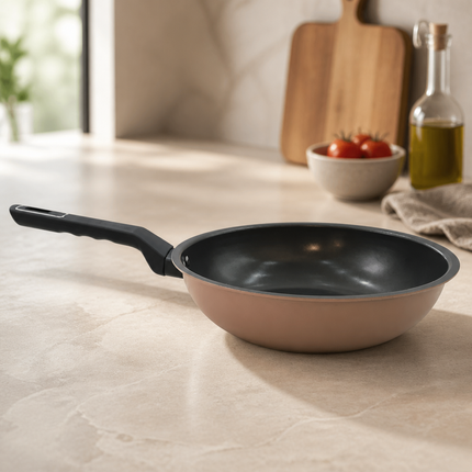 Tosco IH "Highborn" Premium Nonstick Ceramic 11" (28 cm) Wok Pan by Kaizen – Induction, Gas, Electric, Halogen & Hot Plate Ready – Made in Korea