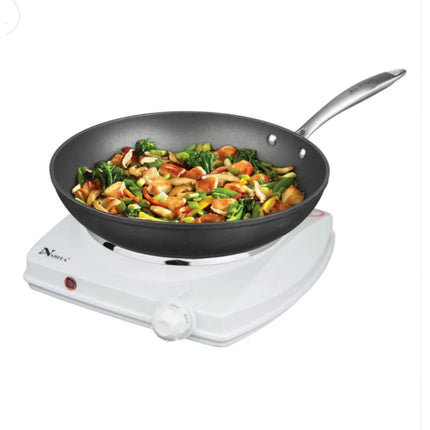 Narita Electric Single Burner Hot Plate - 1000W Portable Countertop Burner - Cast Iron Heating Surface - ETL Listed