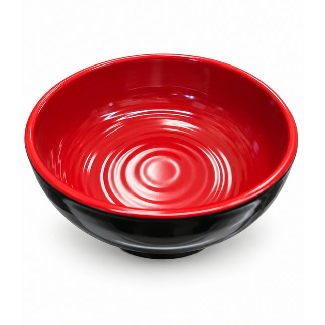 Red & Black Melamine Large Soup & Noodle Serving Bowl – 8.75 in – Made in Taiwan