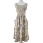 Cream Blue Floral