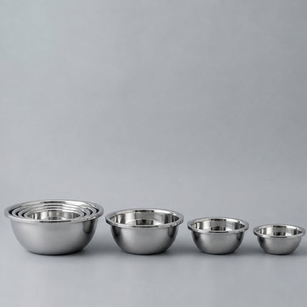 KOCO Premium Stainless Steel Mixing & Prep Bowl – 4 Sizes (20 cm, 24 cm, 28 cm, or 32 cm) / (7.9", 9.4", 11.0", or 12.6")