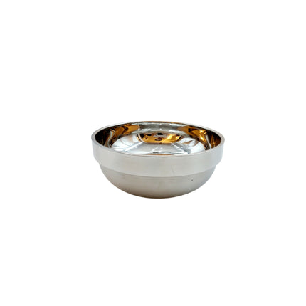 Vacuum Insulated Double Wall Stainless Steel Rice/Soup/Noodle Bowls (Exterior Wall Body = Brushed Silver) - 5 Sizes