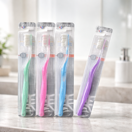 EQ Nano Silver Antibacterial Toothbrush Set (4-Pack) – Individually Wrapped – Made in Korea