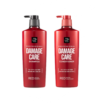 "Mise En Scene" Professional Damage Care Shampoo/Conditioner - Red Protein - Made in Korea