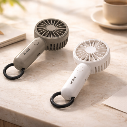 JOEUN Buckle Mini Portable Fan (2 Colors) – USB Rechargeable – Ultra Compact 5” Tall