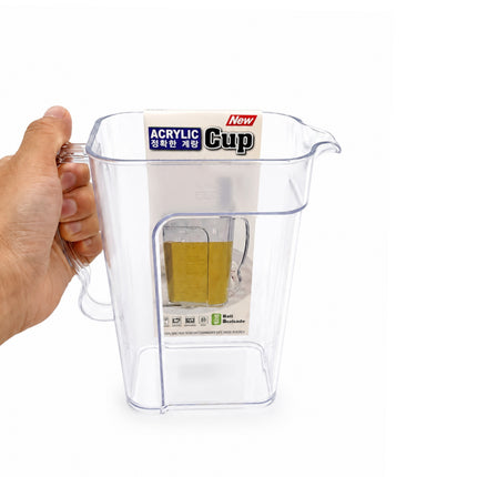 Snazzy 4-Cup Acrylic Measuring Cup – 1L / 1000mL Clear Measuring Pitcher, Microwave & Dishwasher Safe - Made in Korea