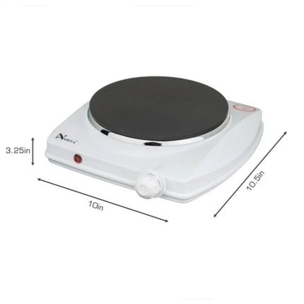 Narita Electric Single Burner Hot Plate - 1000W Portable Countertop Burner - Cast Iron Heating Surface - ETL Listed