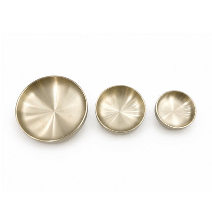 Traditional Korean Gold Titanium-Coated Stainless Steel Sauce, Side Dish, or Serving Plate – Double-Wall Vacuum Insulated – 3 Sizes (3.5", 4.5", or 6")