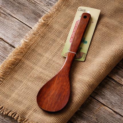 Home Art Lacquered Wooden Paddle Spatula – Extra Long 15.4” Stirring Spoon