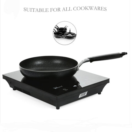 Narita Radiant Cooktop Electric Hot Plate - 1500W Ceramic Glass Countertop Burner - Touch Control - ETL Listed
