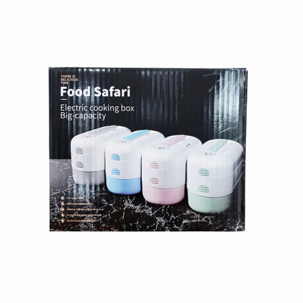 Food Safari Electric Cooking & Warming Lunch Box (350W) – 2-Layer Stainless Steel System – 1.0L – Vacuum Pump Included