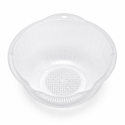 Inomata Dual-Drain Rice Washing Colander & Strainer – Up to 7 Cups – Made in Japan