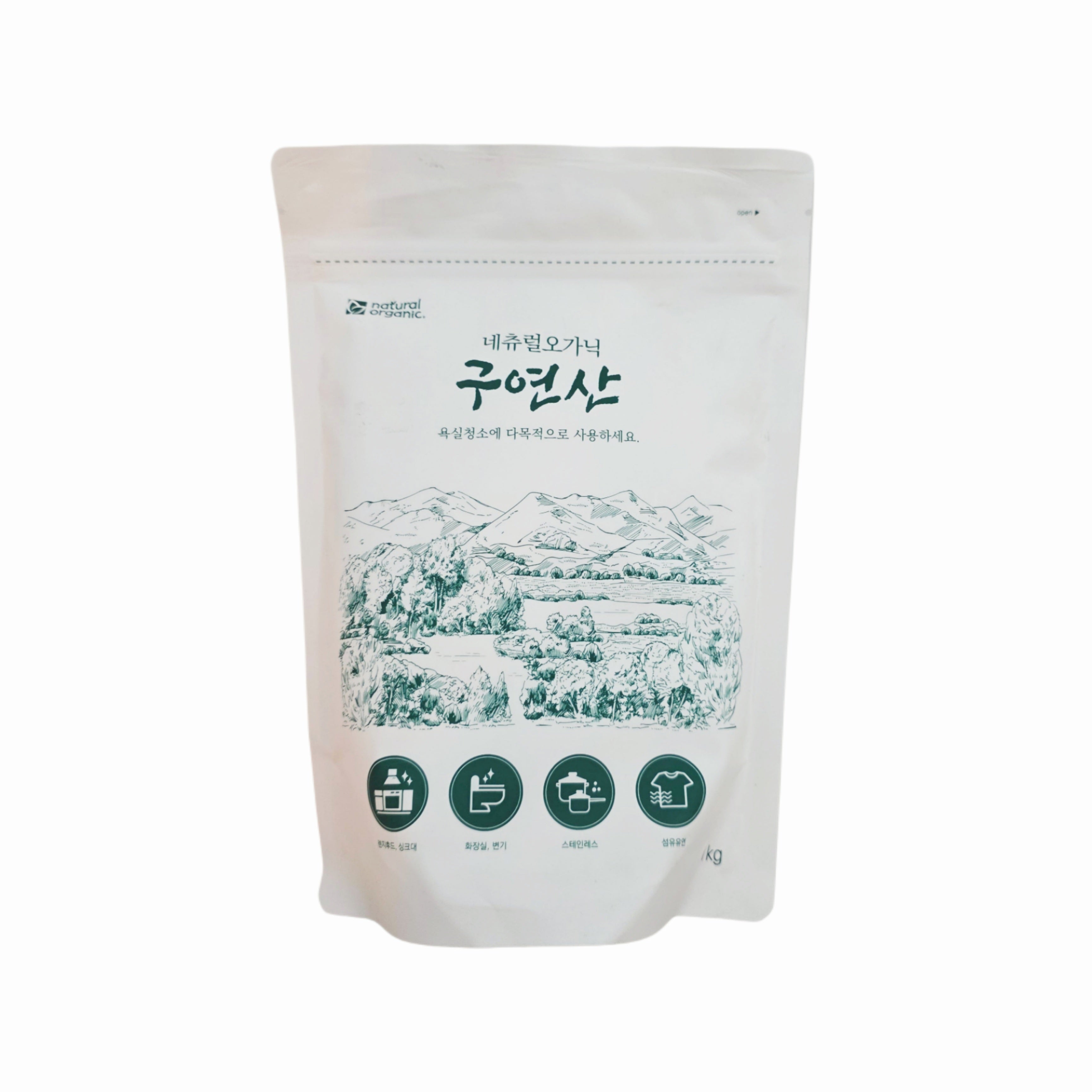 "Natural Organic" Citric Acid Powder - 100% Food-Grade Multi-Purpose Cleaner (1kg) - Made in Korea