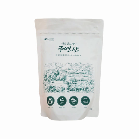 "Natural Organic" Citric Acid Powder - 100% Food-Grade Multi-Purpose Cleaner (1kg) - Made in Korea