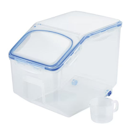 LocknLock Classic Airtight Rice Storage Container with Measuring Cup & Wheels (HPL510 - 12L / 406oz)