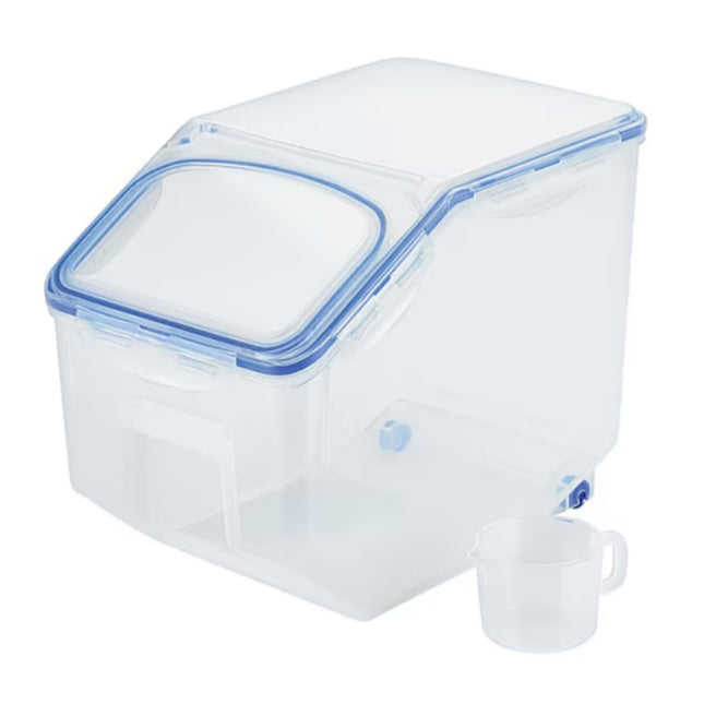 LocknLock Classic Airtight Rice Storage Container with Measuring Cup & Wheels (HPL510 - 12L / 406oz)