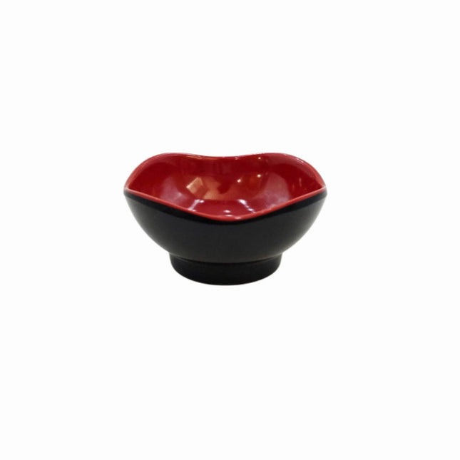 Red & Black Melamine Sauce & Condiment Dish – 3.5 in – Made in Taiwan