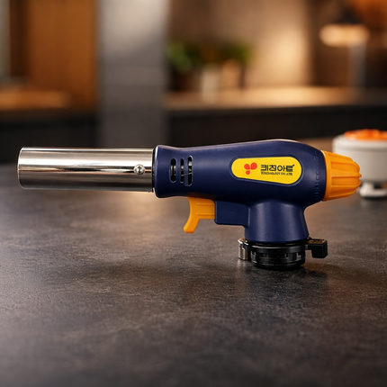 Kitchen Art One-Touch Butane Gas Torch - Made in Korea - Portable Handheld Torch