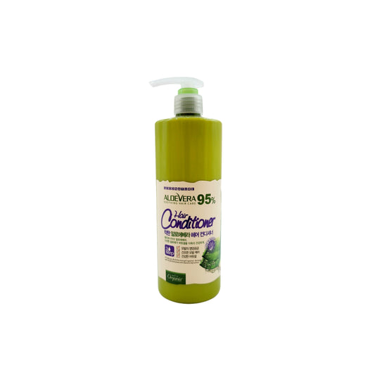 White Organia Good Nature 95% Aloe Vera Hair Conditioner (Pump bottle - 500g / 16.9 fl oz) - Made in Korea