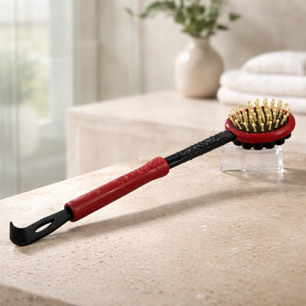 Dual-Head Back Massager & Back Scratcher – Long Handle Body Massage Tool