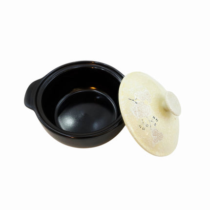 Korean Floral Earthenware Ceramic Stew Pot (3 Sizes) Heat-Resistant – Made in Korea