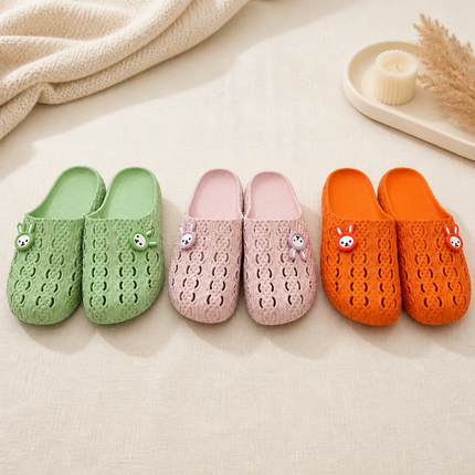 Home Art Bunny Marine Slippers – Durable Breathable PVC Indoor & Outdoor Slides (3 Colors)
