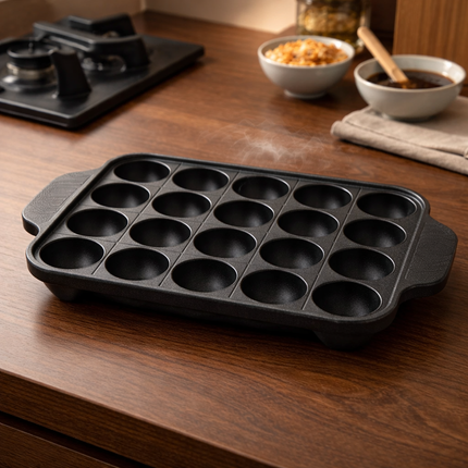 FMC Takoyaki Pan (20 Holes) - Nonstick Die-Cast Aluminum
